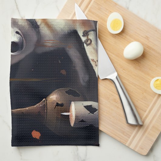 Shiba Inu pompoenen Halloween eng Theedoek (Quarter Fold)