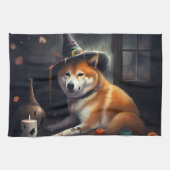 Shiba Inu pompoenen Halloween eng Theedoek (Horizontaal)