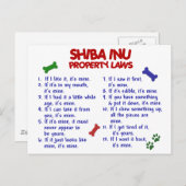 SHIBA INU Property Laws 2 Briefkaart (Voorkant / Achterkant)