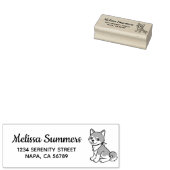 Shiba Inu Pup Retouradres Rubberstempel (Gestempeld)