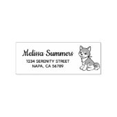 Shiba Inu Pup Retouradres Rubberstempel (Afrduk)