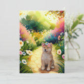 Shiba Inu Puppy Bedankkaart (Staand voorkant)