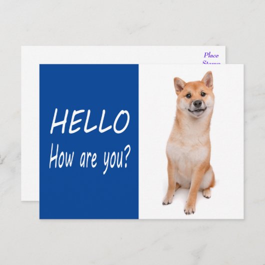 Shiba Inu Puppy Dog Greeting Post Kaart (Voorkant / Achterkant)