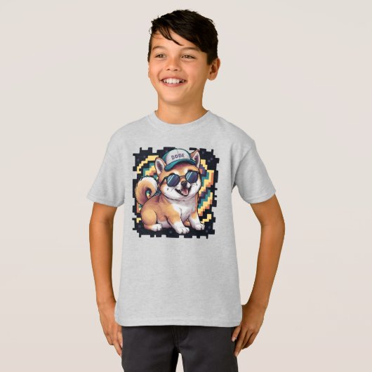 Shiba Inu Puppy Dog Kinder T-shirt (Voorkant volledig)