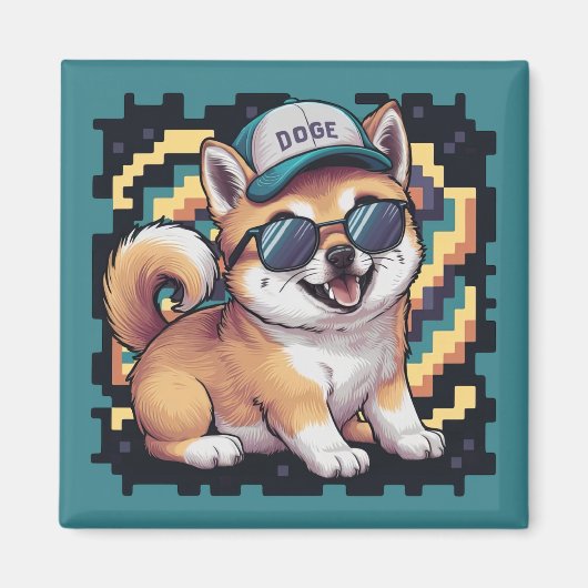 Shiba Inu Puppy Dog Magneet (Voorkant)