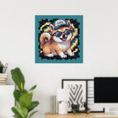 Shiba Inu Puppy Dog Poster (Thuiskantoor)