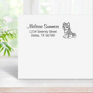 Shiba Inu Puppy Dog Return-adres Rubberstempel