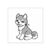 Shiba Inu Puppy Dog Rubberstempel (Afrduk)