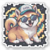 Shiba Inu Puppy Dog Sticker (Voorkant)