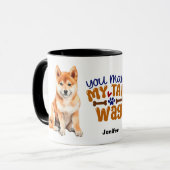 Shiba Inu Puppy Dog You Make My Tail Wag Mok (Voorkant links)