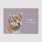 Shiba Inu Puppy Drawing Tissuepapier (Voorkant)