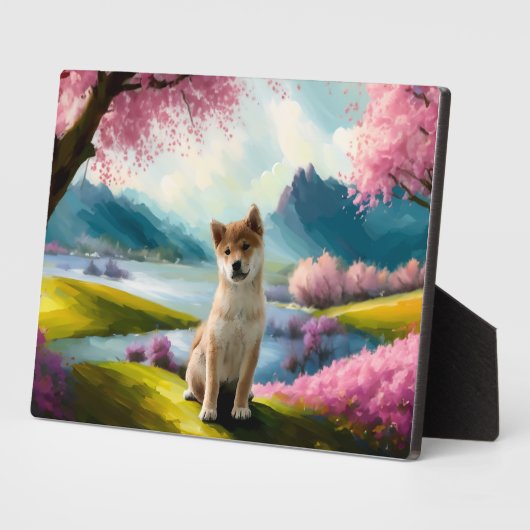 Shiba Inu Puppy Fotoplaat (Zijkant)