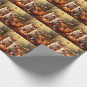 Shiba Inu Puppy Herfst Delight Pompoen Cadeaupapier (Hoek)