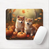 Shiba Inu Puppy Herfst Delight Pompoen Muismat (Met muis)