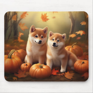 Shiba Inu Puppy Herfst Delight Pompoen Muismat