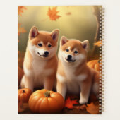 Shiba Inu Puppy Herfst Delight Pompoen Planner (Achterkant)