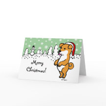 Shiba Inu Puppy Kerstman