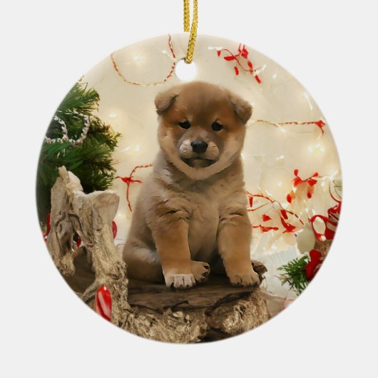 Shiba Inu Puppy Ornament (Voorkant)