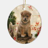 Shiba Inu Puppy Ornament (Links)