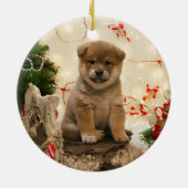 Shiba Inu Puppy Ornament (Achterkant)