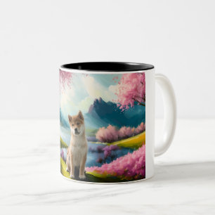Shiba Inu Puppy Tweekleurige Koffiemok