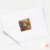 Shiba Inu Puppy Vierkante Sticker (Envelop)