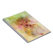 Shiba Inu Puppy Waterverf notebook Notitieboek (Rechterzijde)