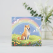 Shiba Inu Rainbow Bridge Aangepaste hondennaam Sym (Staand voorkant)
