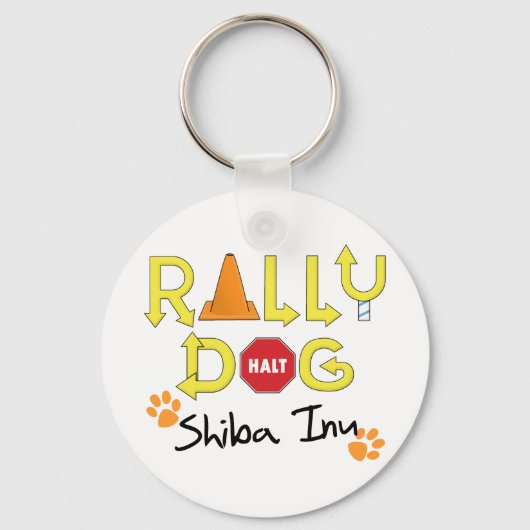 Shiba Inu Rally Dog Sleutelhanger (Voorkant)