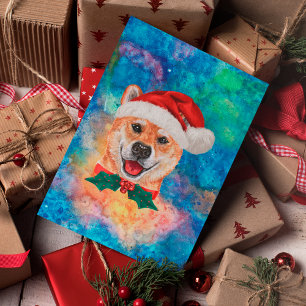 Shiba Inu Ras Hond Kerstmis Feestdagenkaart