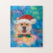 Shiba Inu Ras Hond Kerstmis Legpuzzel (Verticaal)