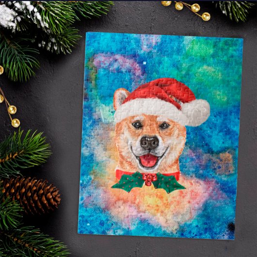 Shiba Inu Ras Hond Kerstmis Legpuzzel