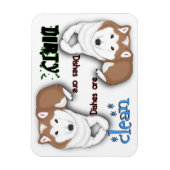 Shiba Inu rechthoekige vaatwasser magneet (Verticaal)