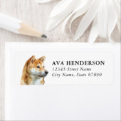 Shiba Inu Retouradreslabels Etiket (Insitu)