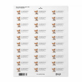 Shiba Inu Retouradreslabels Etiket (Full Sheet)