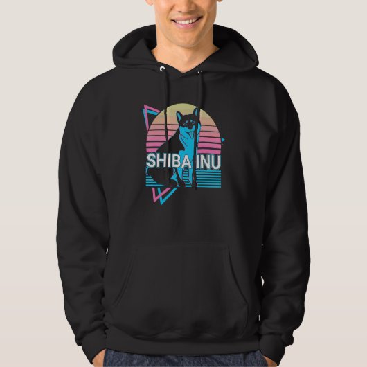 Shiba Inu Retro Hoodie (Voorkant)