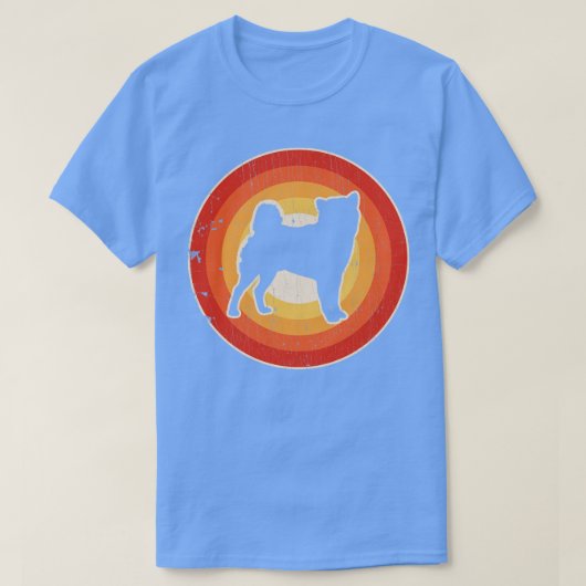 Shiba Inu Retro  Sunset 60s 70s voor mannen vrouwe T-shirt (Design voorkant)