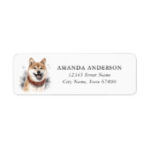 Shiba Inu Return Address Labels (Voorkant)