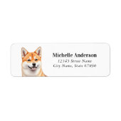 Shiba Inu Return Address Labels (Voorkant)