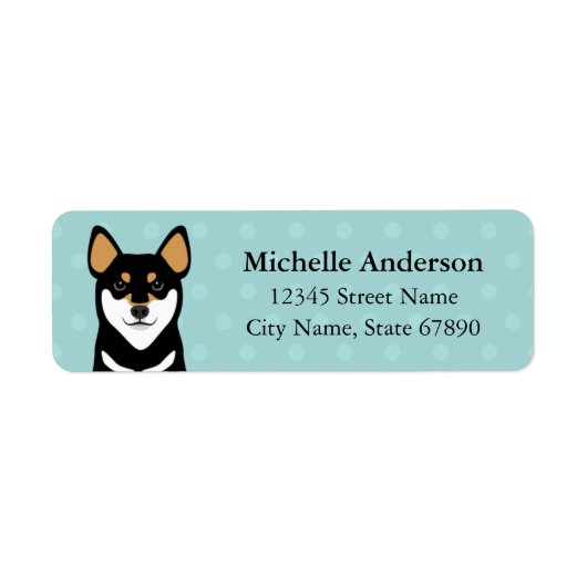 Shiba Inu Return Address Labels (Voorkant)
