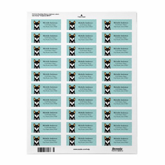 Shiba Inu Return Address Labels (Full Sheet)