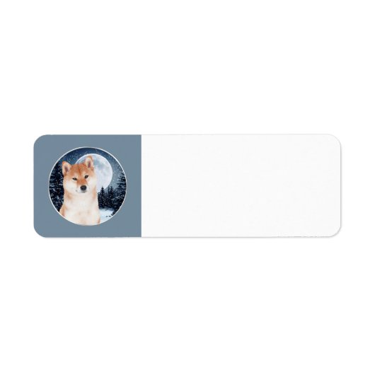 Shiba Inu Return Address Labels (Voorkant)