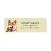 Shiba Inu Return Address Labels (Voorkant)