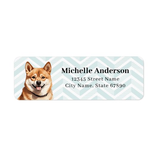 Shiba Inu Return Address Labels (Voorkant)