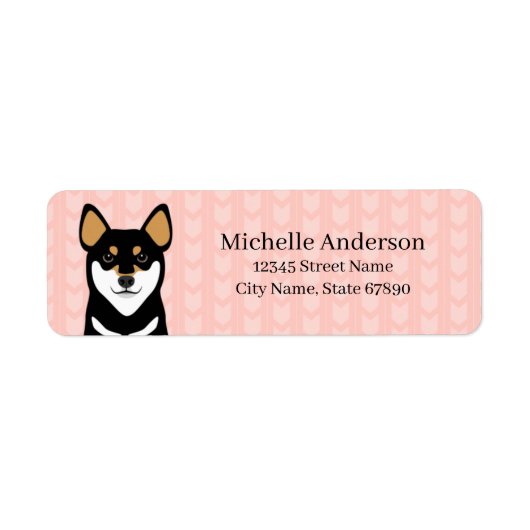 Shiba Inu Return Address Labels (Voorkant)