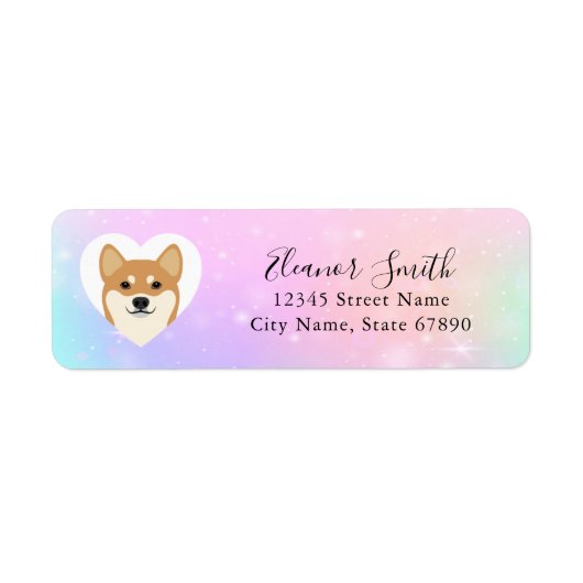 Shiba Inu Return Address Labels (Voorkant)