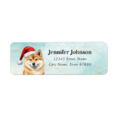 Shiba Inu Return Address Labels (Voorkant)