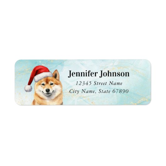 Shiba Inu Return Address Labels (Voorkant)