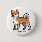 shiba inu ronde button 5,7 cm (Voorkant)
