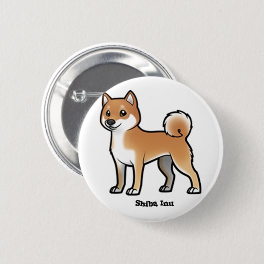 shiba inu ronde button 5,7 cm (Voorkant /achterkant)